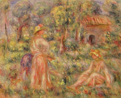 Ragazze in un giardino, 1918 da Pierre Auguste Renoir